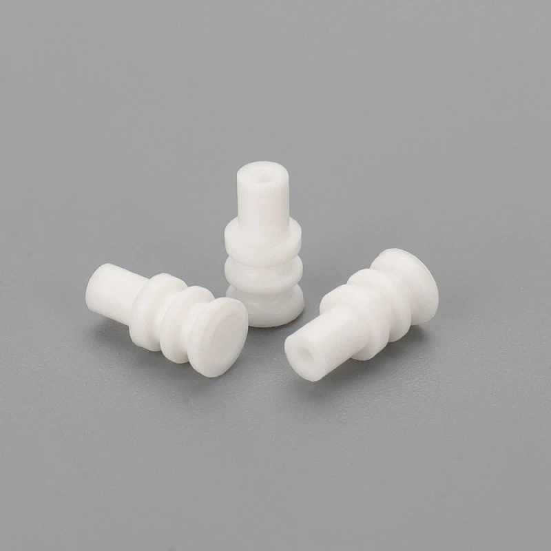 Witte rubberen connectorafdichting